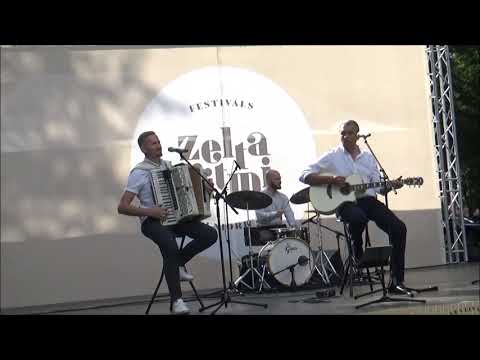 (4) ZAĻUMBALLE AR GRUPU BALTIE LĀČI ZELTA RITMI 2025. NOSLĒGUMĀ.  RĪGA, ESPLANĀDE, 10.08.25.