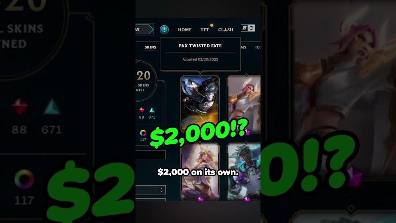 He BOUGHT ALL the League skins...