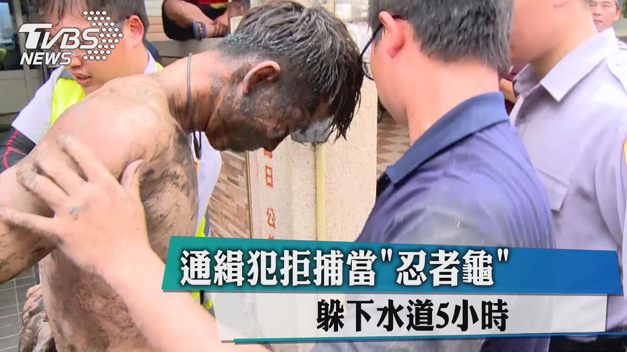 通緝犯拒捕當「忍者龜」 躲下水道5小時