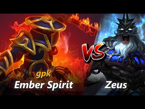 How to Ember Spirit mid vs Zeus (feat. gpk) | First 10 minutes