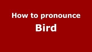 How to pronounce Bird