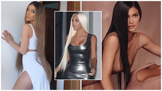 KARDASHIAN INSPIRED LONG STRAIGHT SILKY HAIR | CLIP IN HAIR EXTENSIONS