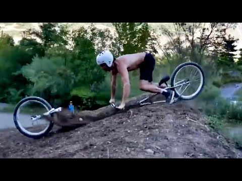 Lustiges Video Idioten auf dem Fahrrad