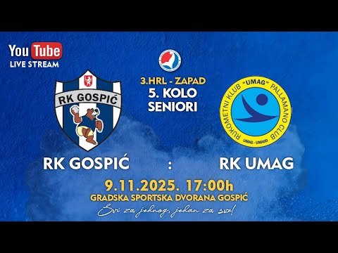 25-26 [M] RK Gospić - RK Umag - 3. HRL-ZAPAD - 5. kolo (9.11.2025.)