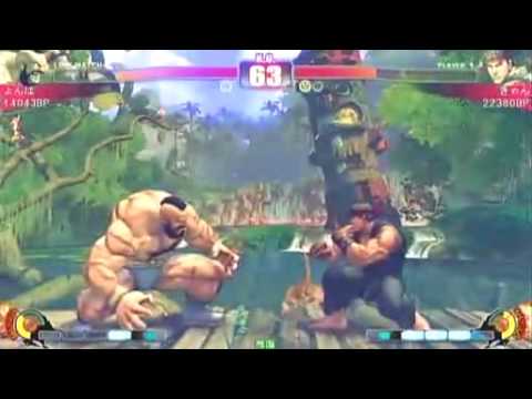 SF4:Yonha (Za),Shadoloo (Ve),Kirara (Go) vs Kyan (Ry),Hard Bo (Ke),Sabokinoko (Za) - NSB 12