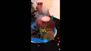 How To Make A Volcano Cake With Smoking Lava