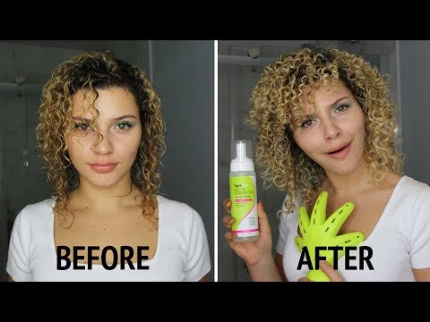 FIRST IMPRESSIONS WASH AND GO STYLE USING DEVACURL...