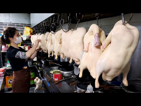 유명한 중국인 쉐프가 만든 화덕에 구운 북경오리구이, Traditional Chinese Roasted Duck, Peking Duck, Oven-baked duck, 北京烤鴨