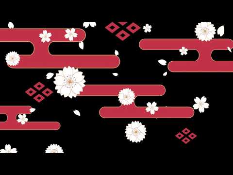 [無料映像素材]和柄　桜[フリー動画素材]
