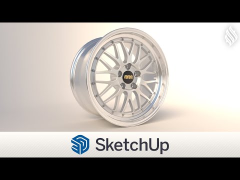 3D Modeling BBS LM Wheel [SketchUp Tutorial]