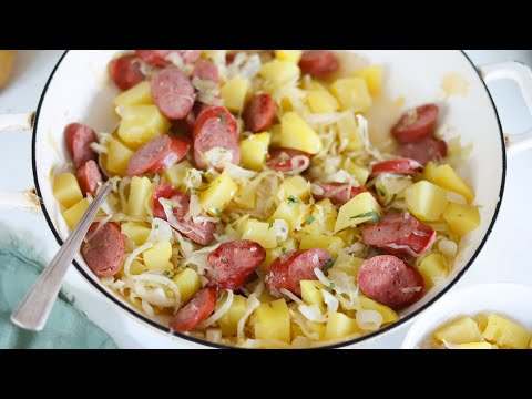 Kielbasa and Sauerkraut Skillet Recipe