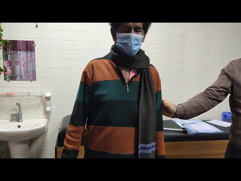 Positive Romberg's test in a patient with SCD due to Vitamin B12 deficiency