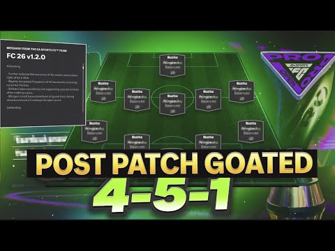 ⚡ FC 26 v1.2.0 Post Patch Best Formation & Tactics! End Game Meta 4-5-1 Settings 💥