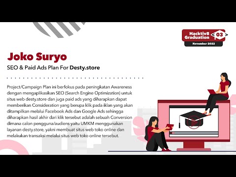 , title : 'Joko Suryo - SEO & Paid Ads Plan for Desty.store'