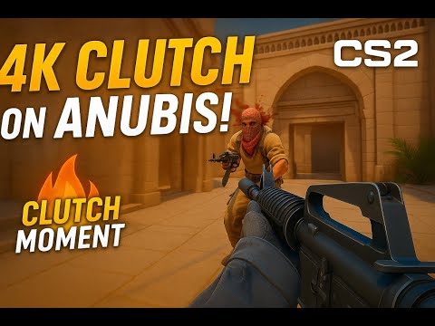 Insane 4K Clutch on Anubis | CS2 Round Win Highlight