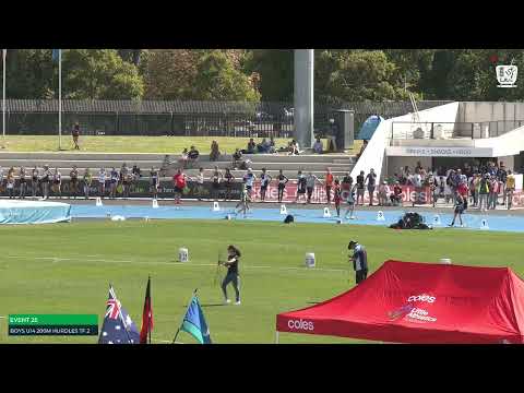 Boys U14 200m Hurdles Timed Final 2: 2022/23 State Track and Field Championships