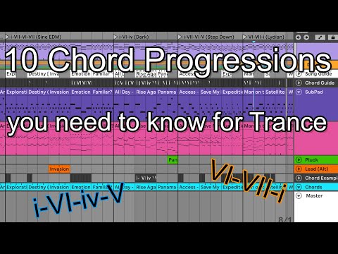 10 Chord Progressions you need to know for Trance Music [Download Link + Masterclass]
