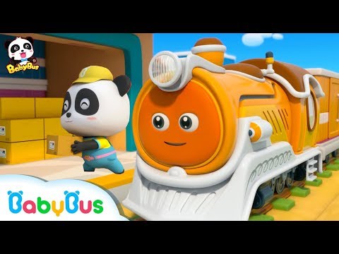 Bravo Steam Train Delivers the Cargo |  Little Panda Courier | Train, Bus, Car Song | BabyBus
