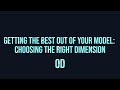 Getting The Most Out Of Your Model Choosing The Right Dimension 0D