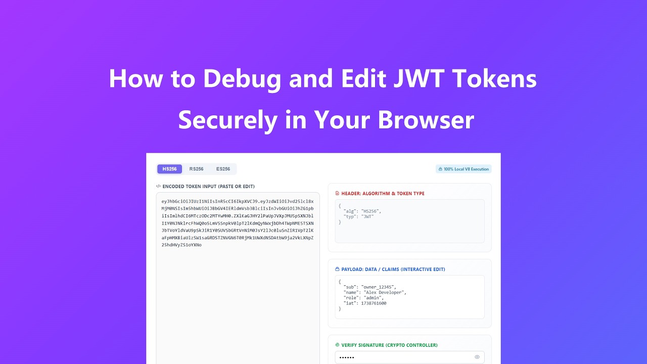 How to use JWT Debugger & Signer - Video Tutorial