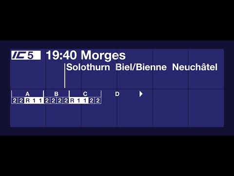 SBB TTS Durchsage - Information zum IC5 nach Morges - 7 Wagen verkehren nur bis Biel/Bienne