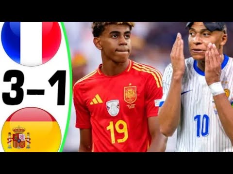 France vs Spain 3-1 - All Goals and Highlights - EURO 2024