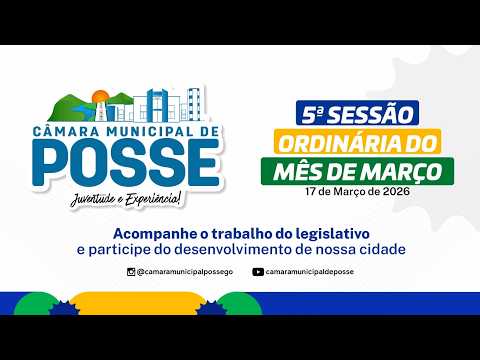 5° SESSÃO ORDINÁRIA DO MÊS DE MARÇO - 17/03/2026