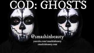 Call of Duty Ghosts Mask Halloween Makeup Tutorial (Darth Nihilus Makeup) 2015