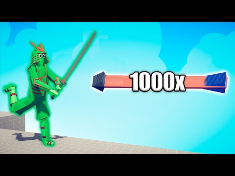 ZOMBIE SAMURAI GIANT vs 1000x OVERPOWERED UNITS - TABS | Totally Accurate Battle Simulator 2024