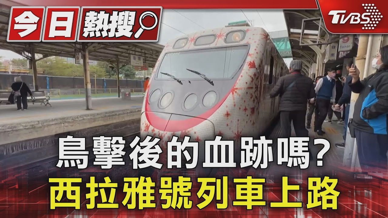 鳥擊後的血跡嗎?西拉雅號列車上路 網友「想像」好嚇人