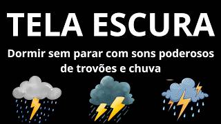 Acabe com a insônia com o som de chuva intensa e trovões em um telhado de zinco