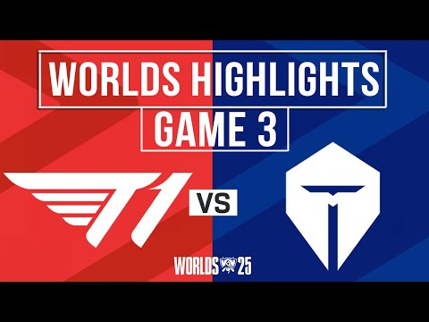 T1 vs TES Highlights Game 3 | Worlds 2025 Semifinals | T1 vs Top Esports