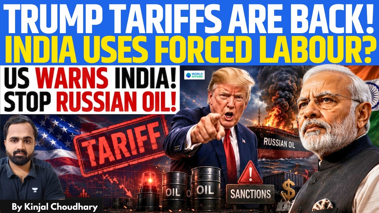 Trump Threatens India During Trade Talks With Tariffs, Russian Oil Sanctions & Forced Labour! Kinjal