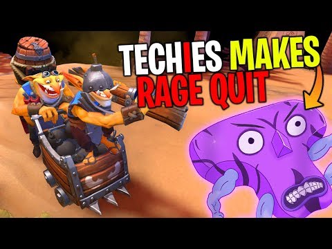Techies Makes Faceless Void RAGE QUIT - DotA 2 Funny Moments