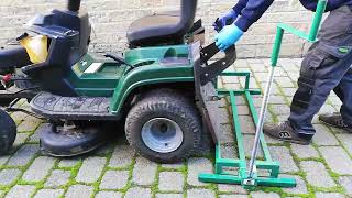 How To Use a Cheap RIDE ON MOWER LIFT / JACK