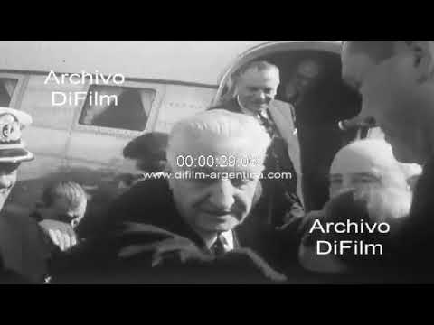 Argentine President Arturo Illia returns from the city of Chacabuco 1965 ARCHIVE FOOTAGE