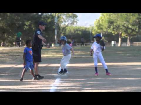 Kids "Play ball!" with LAPD at Jim Gilliam Park