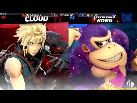 FW Smash Ultimate #1 - Cheezus (Ganondorf, Cloud) vs Lil Ray (Donkey Kong) - Winners Round 1