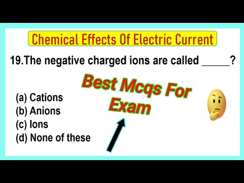 Chemical Effects of Electric Current Class 8 MCQs Questions with Answers | Fill in the Blanks