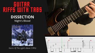 Dissection - Night&#39;s Blood - Guitar riffs with tabs / cover / lesson