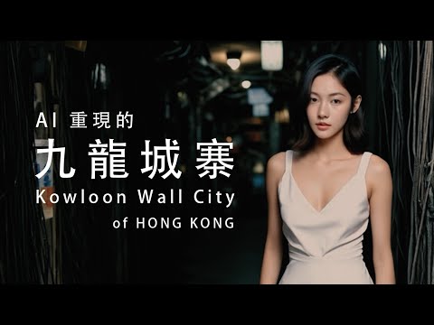 Hong Kong Kowloon Wall City Reimagined by AI | AI 幻想中的九龍城寨 | 問我 by AI 歌手 Nikki