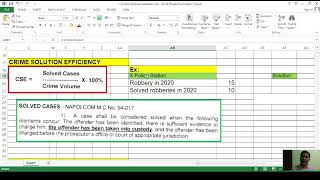 TUTORIAL: Calculating Crime Rates, Crime Solution & Clearance Efficiencies