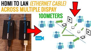 Download Lagu HDMI Extender BY LAN Ethernet Cable 100 meters with Multiple Display Thumbnail