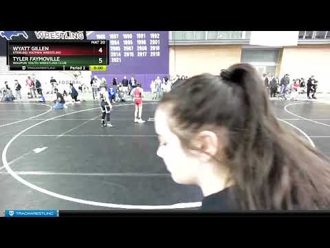 77 Lbs Quarterfinal - Tyler Faymoville, Waupun Youth Wrestling Club Vs Wyatt Gillen, Sterling Matm
