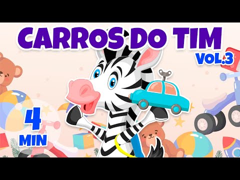 Carros do Tim Vol. 3 - Giramille 4 min | Desenho Animado Musical