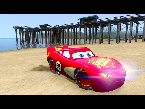 Crazy Lightning McQueen Crashes - GTA 4 Real Car Crashes Ep.23