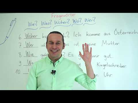 Almanca A1 INTENSIV Ders - 28 " Fragewörter " Almanca Soru Kelimeleri - Wie? Was? Woher? Wo? Wer?