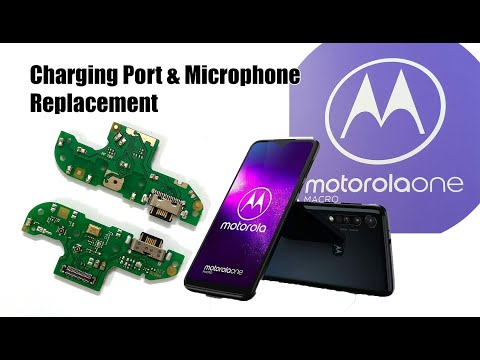 Motorola One Macro Charging Port Mic Replacement Tutorial Wymiana płytki ładowania mikrofon