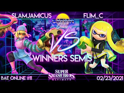 Baecation Online #11 - SSBU Singles - Slamjamicus (Min Min) vs. Flim_C (Inkling) - Winners Semis