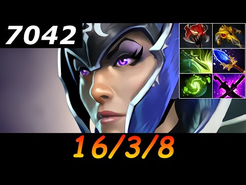 Dota 2 Luna 7042 MMR 16/3/8 (Kills/Deaths/Assists) Ranked Full Gameplay